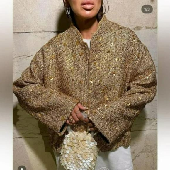 ZARA SEQUIN JACKET ZW COLLECTION - Picture 3 of 6